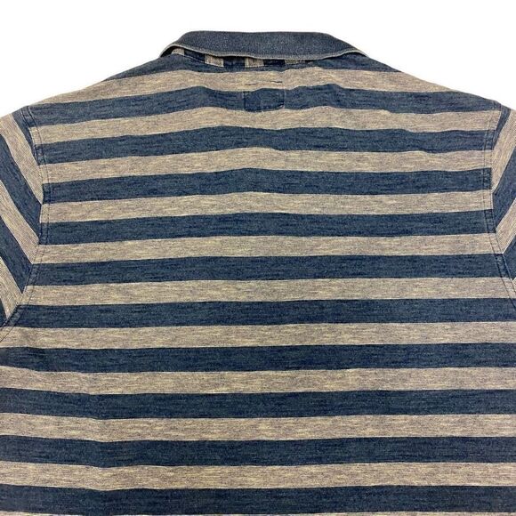 Lucky Brand‎ Short Sleeve Blue Stripe Polo Shirt Size L - Picture 8 of 13
